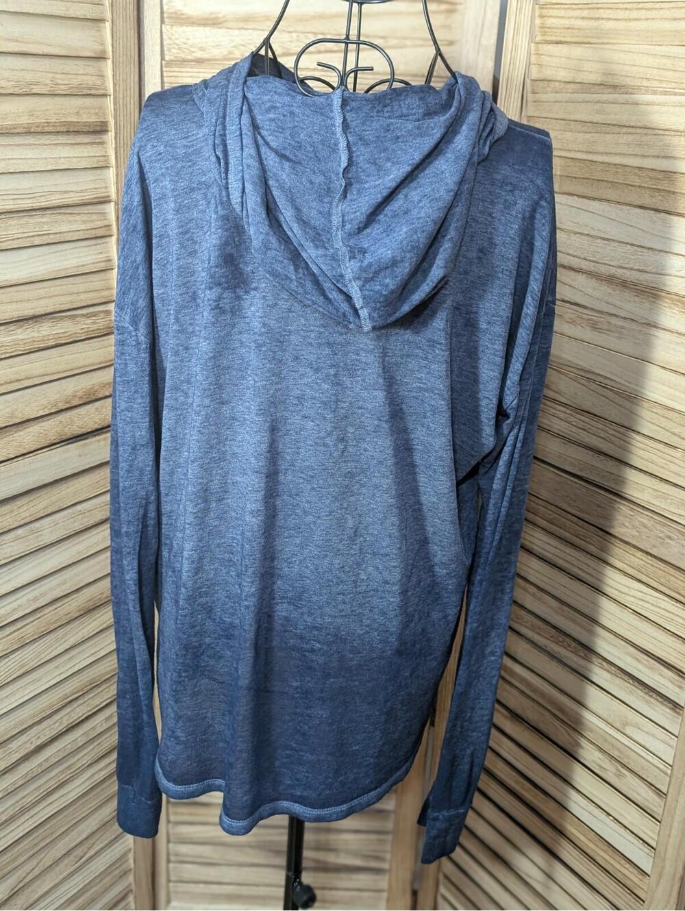 Calvin Klein Jeans Women's Logo Lightweight Relaxed Fit Hoodie Blue Medium - Picture 3 of 4